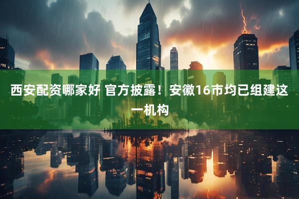 西安配资哪家好 官方披露！安徽16市均已组建这一机构