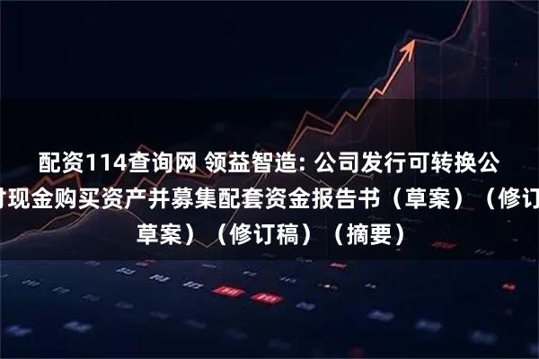配资114查询网 领益智造: 公司发行可转换公司债券及支付现金购买资产并募集配套资金报告书（草案）（修订稿）（摘要）